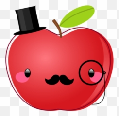 Mustasch Clipart Of Children Pack - Cute Apple Clip Art Emoji,Goatee Emoji
