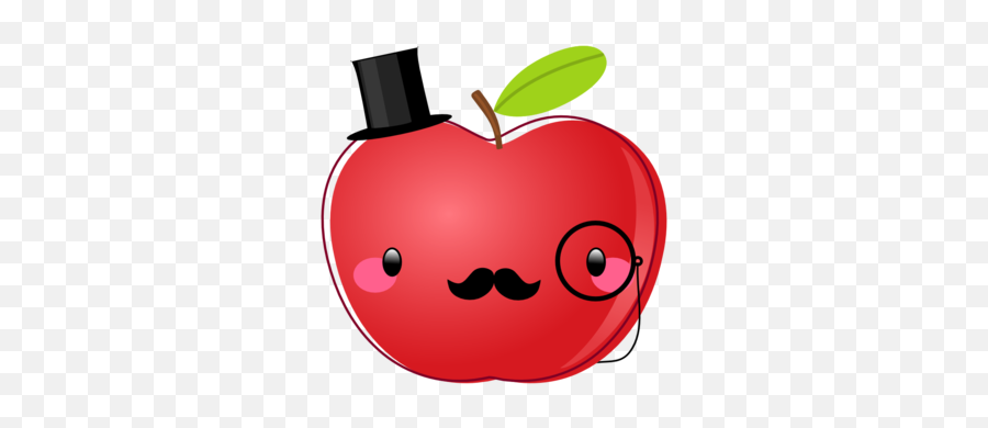 Mustasch Clipart Of Children Pack - Cute Apple Clip Art Emoji,Goatee Emoji