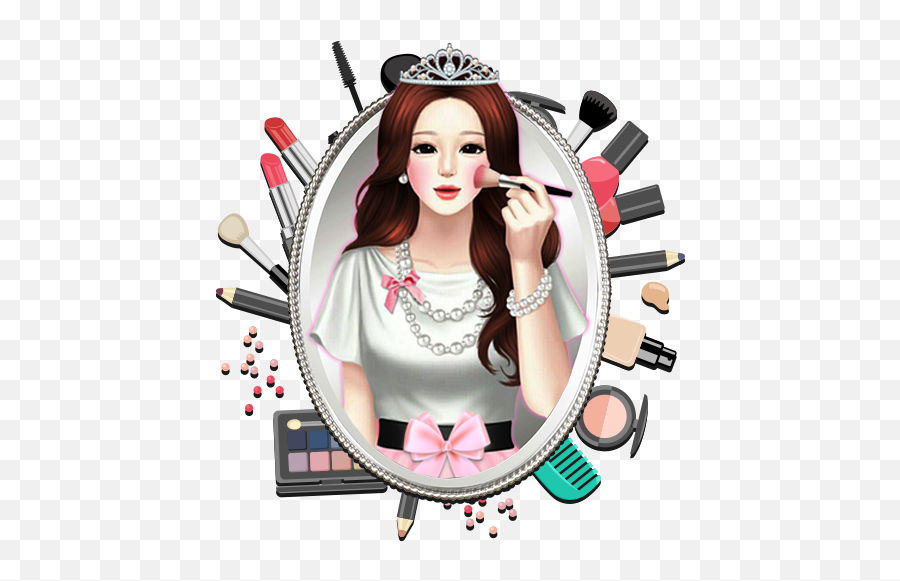 Delightful Pink Girl Theme - Beauty Emoji,Girl Lipstick Dress Emoji