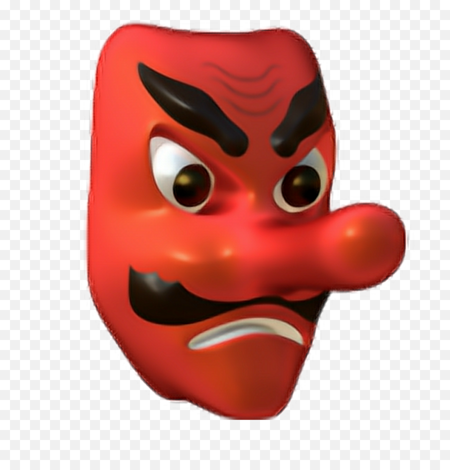 Download Hd Emoji Emojis Emojiiphone Iphoneemoji Iphone - Red Devil Mask Emoji,Japanese Goblin Emoji
