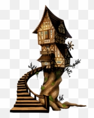 Treehouse Fairytail Stairway - Illustration Emoji,Treehouse Emoji