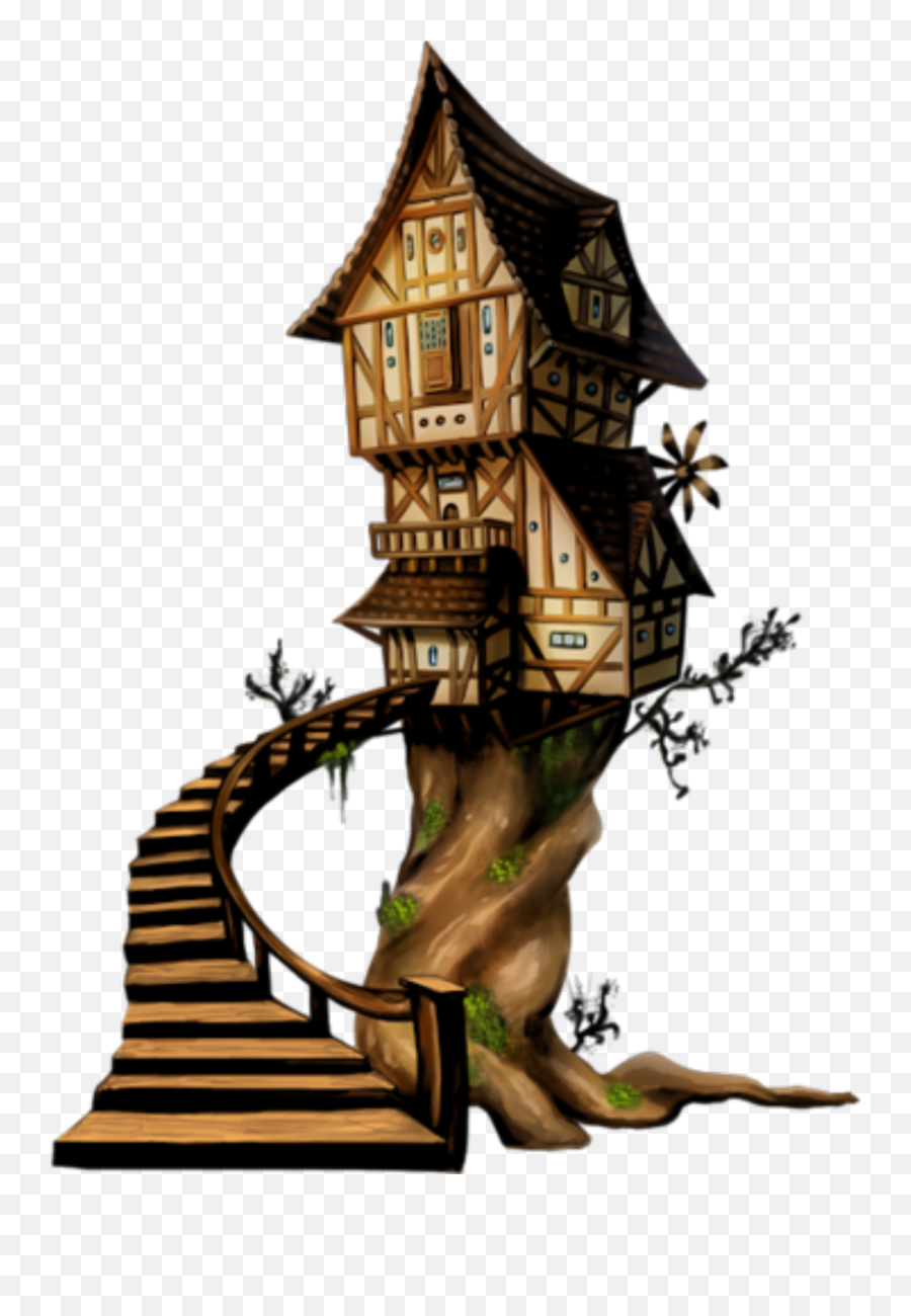 Treehouse Fairytail Stairway - Illustration Emoji,Treehouse Emoji