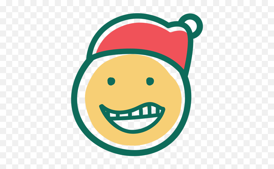 Laugh Santa Claus Hat Face Emoticon 25 - Transparent Png Emoji,Hand On Forehead Emoji