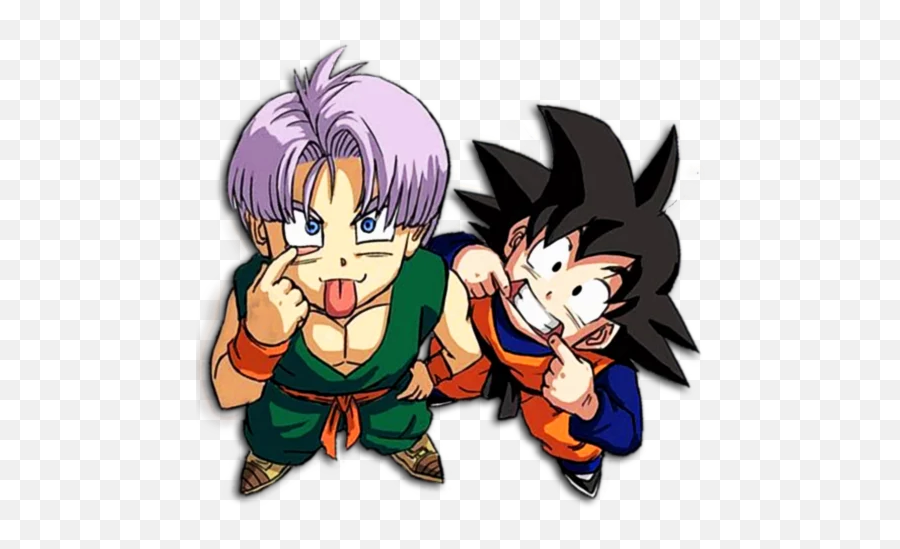 Dragon Ball - Stickers For Telegram Trunks And Goten Emoji,Super Saiyan Emoji