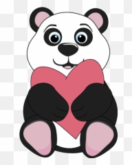 Panda Heart Transparent U0026 Png Clipart Free Download - Ywd Panda Heart Clipart Emoji,Bear Hug Emoji