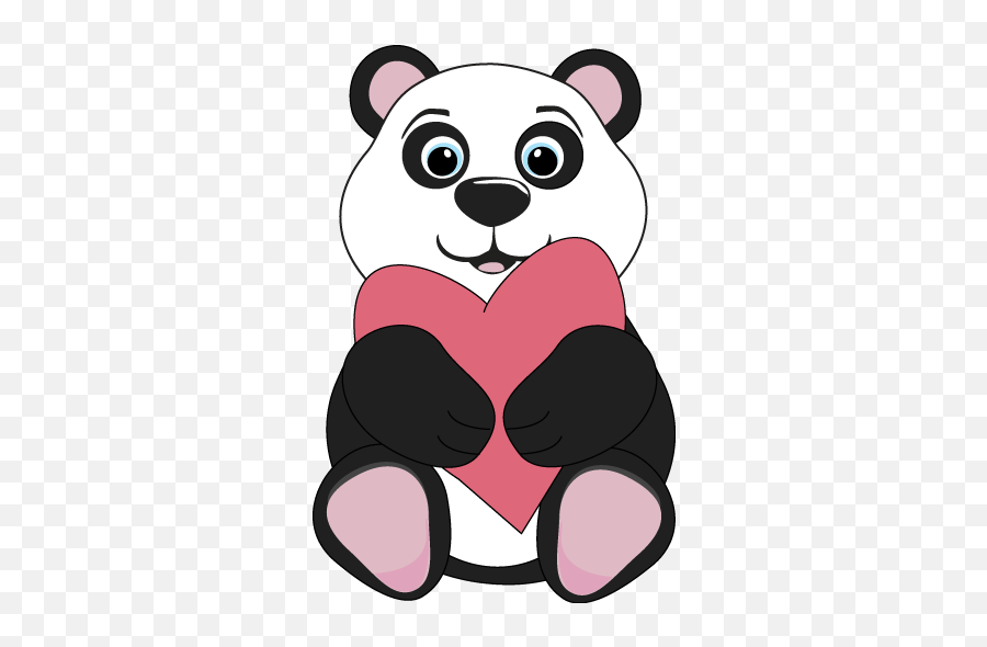 Panda Heart Transparent U0026 Png Clipart Free Download - Ywd Panda Heart Clipart Emoji,Bear Hug Emoji
