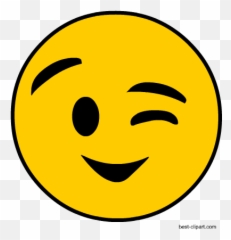 Free Emoji Clip Art - Wink Emoji Clip Art,Silly Emoji