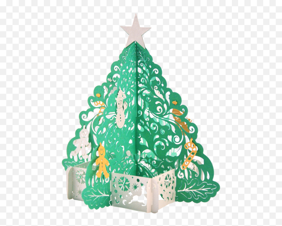 Christmas Tree Pop Up Card - Greeting Card Emoji,Emoji Christmas Ornaments