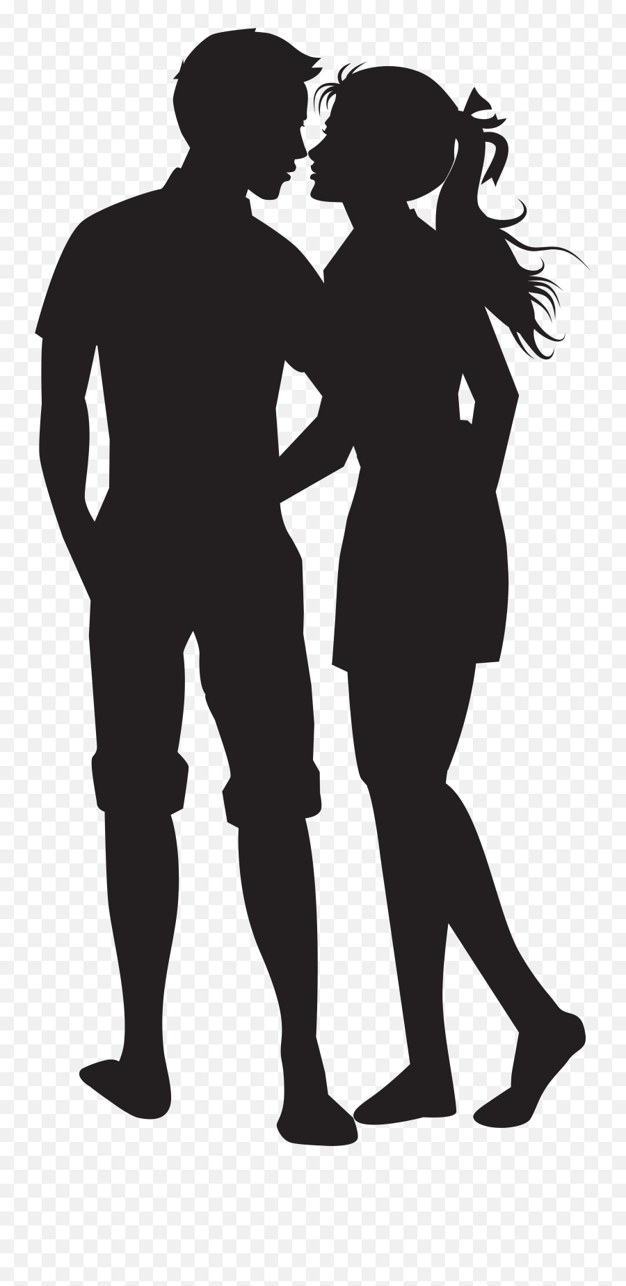 Silhouette Couple Png - Couple Png Emoji,Couple Emoji Png