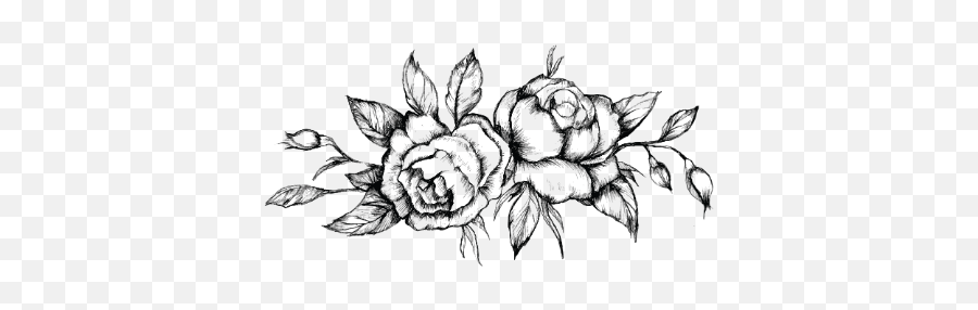 Pin - Flower Tattoo Transparent Background Emoji,Black Rose Emoji