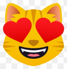 Smiling Cat With Heart Eyes People GIF - SmilingCatWithHeartEyes Joypixels Discover u0026 Share GIFs Smiley Emoji