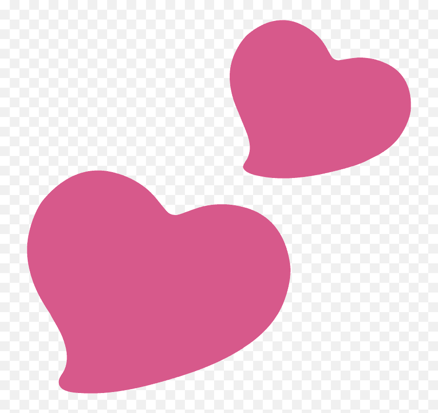 Two Hearts Emoji Clipart - 2 Heart Emoji Android,Two Hearts Emoji
