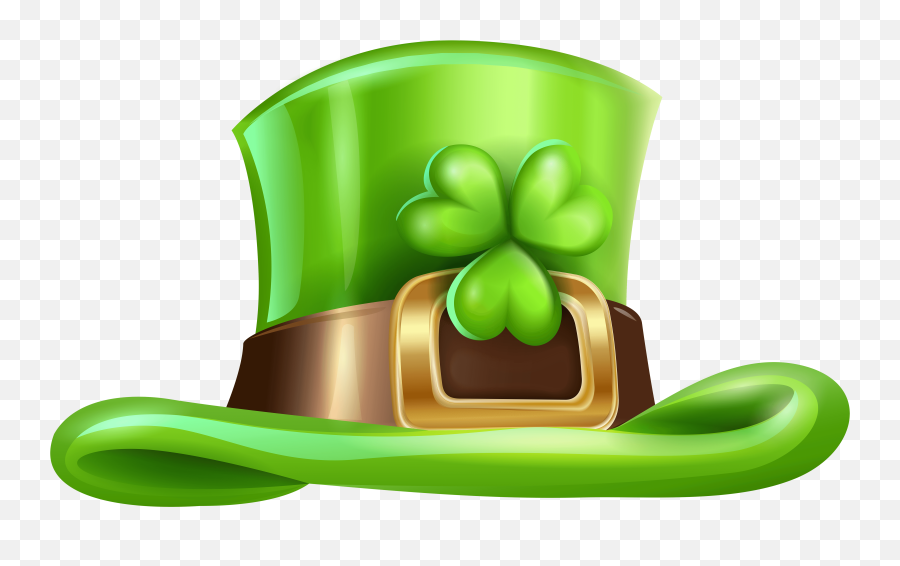 St Patricks Day Hat With Shamrock Transparent Png Clip Art Image - St Patrick Day Hat Emoji,St Patrick's Day Emoji