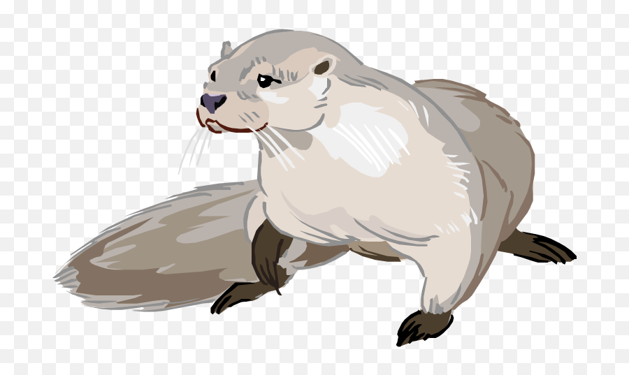 Easy Sea Otter Painting - Clip Art Library Cartoon Sea Otter Transparent Background Emoji,Otter Emoji