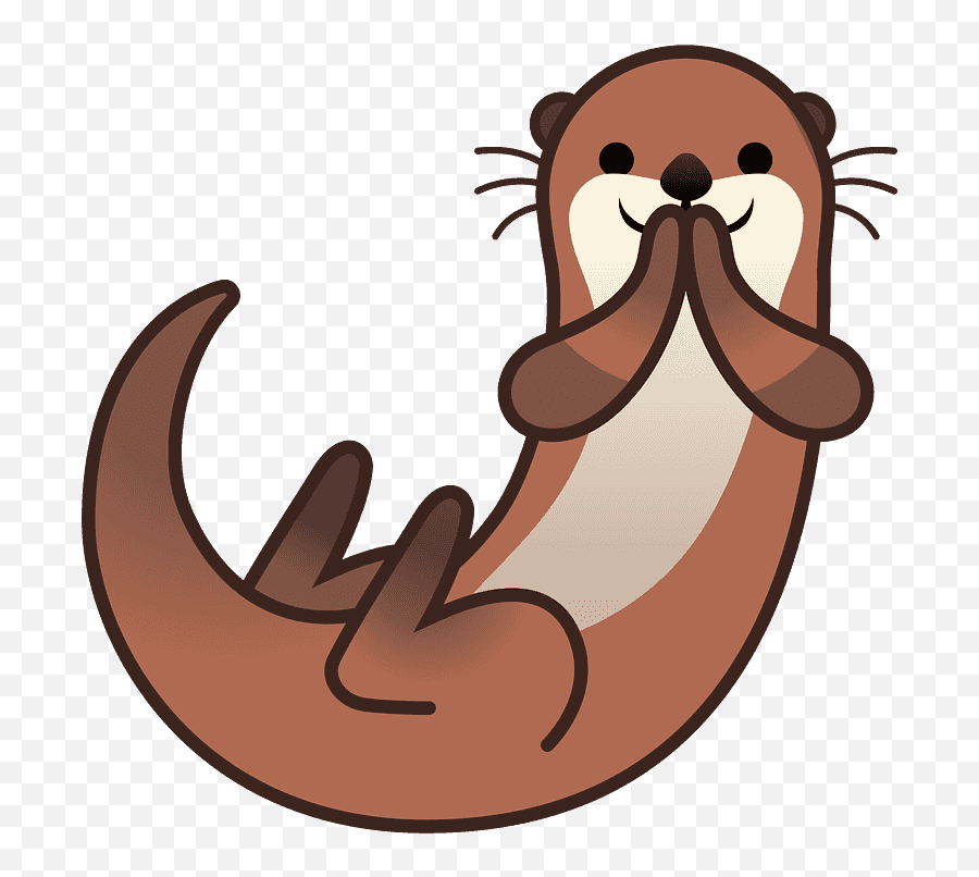 Otter Clipart Gratis Download Creazilla - Imagenes De Nutrias Animadas Emoji,Hert Emoji