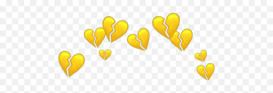 Overlay Yellow Heart Crown Png - Girly Emoji,Emoji Overlays