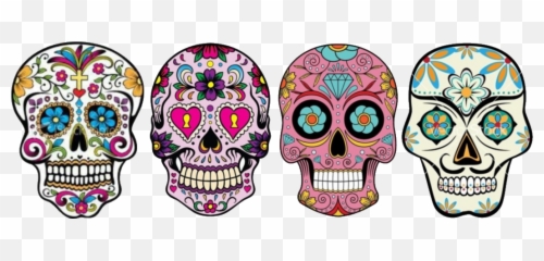 Day Of The Dead Skull Pattern - Punto De Cruz Calaveras Mexicanas Patron Emoji,Sugar Skull Emoji
