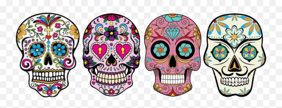 Day Of The Dead Skull Pattern - Punto De Cruz Calaveras Mexicanas Patron Emoji,Sugar Skull Emoji