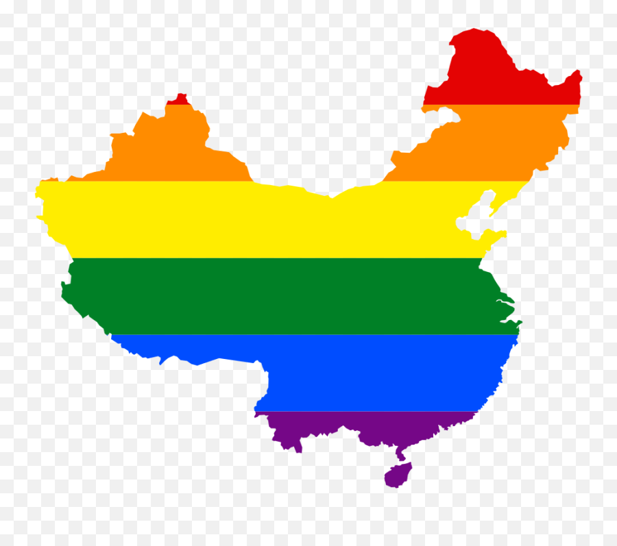 Lgbt Flag Map Of The Peoples Republic Of China - China Lgbt Emoji,Lgbt Flag Emoji