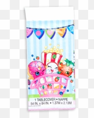Plastic Tablecloth - Shopkins Coloring Book Emoji