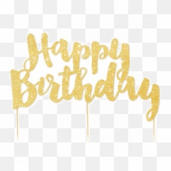 Illume Cake Topper Happy Birthday - Glitter Happy Birthday Clipart Emoji,Happy Birthday Emoji Story