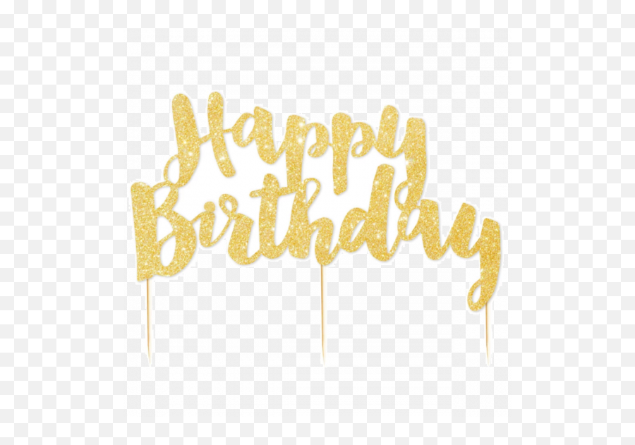 Illume Cake Topper Happy Birthday - Glitter Happy Birthday Clipart Emoji,Happy Birthday Emoji Story