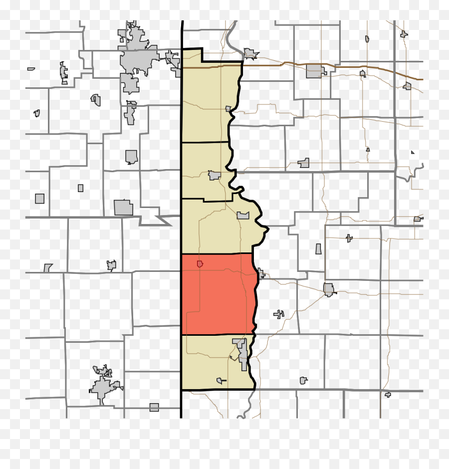 Map Highlighting Helt Township - Vermillion County Indiana Townships Map Emoji,Indiana Emoji