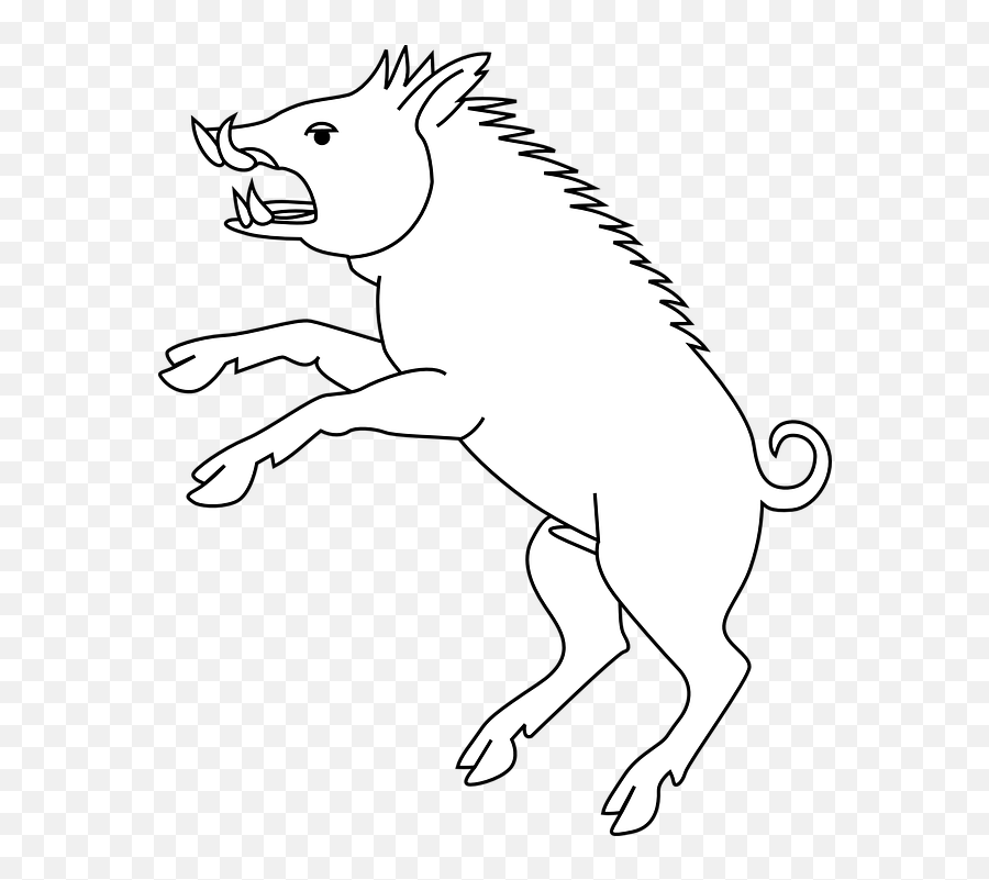 Pig Wild Jumping - Wild Boar Coat Of Arms Emoji,Wild Boar Emoji