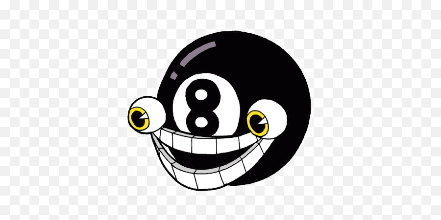 Mangosteen Stimboard - Cuphead 8 Ball Boss Emoji,8 Ball Emoticon