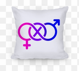 Bi Symbol Throw Pillow Lookhuman Symbols Pillows - Gender Neutral Emoji,Bisexual Flag Emoji