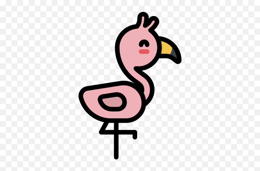Kawaii Icon Pack At Getdrawings - Imágenes De Flamencos Kawaii Emoji,Flamingo Emoji For Iphone
