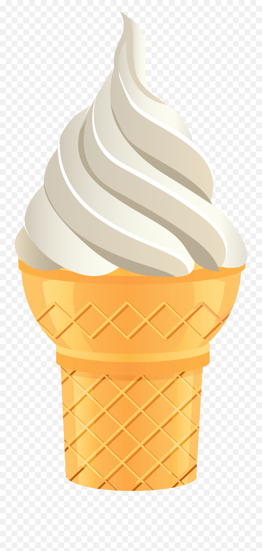 Vanilla Ice Cream Clipart Png - Transparent Background Ice Cream Cone Clipart Png Emoji,Ice Cream Cone Emoji