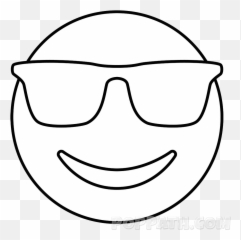 How To Draw A Sunglasses Emoji - Drawing