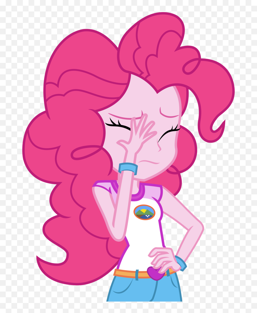 Download Hd Sketchmcreations Equestria Girls Eyes Closed - Mlp Pinkie Pie Eg Emoji,Face Palm Emoji Png