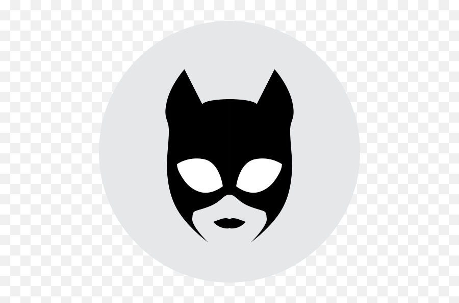 Cat Mask Clipart Black And White - Catwoman Logo Png Emoji,Emoji Character Sheet Mask