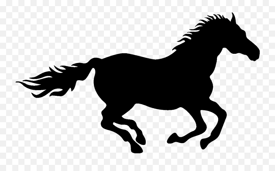 Running Clipart Horse Png - Horse Running Silhouette Png Emoji,Horse Emoji Png