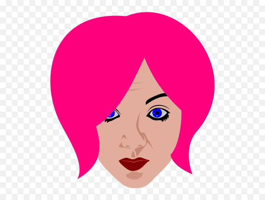 Pink Hair Clipart - Pink Hair Clip Art Emoji,Pink Hair Emoji