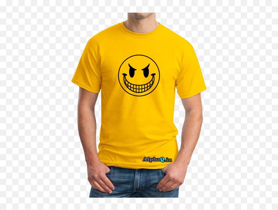 Alphaq T - Gorkha Army T Shirt Emoji,Yellow Emoji Shirt