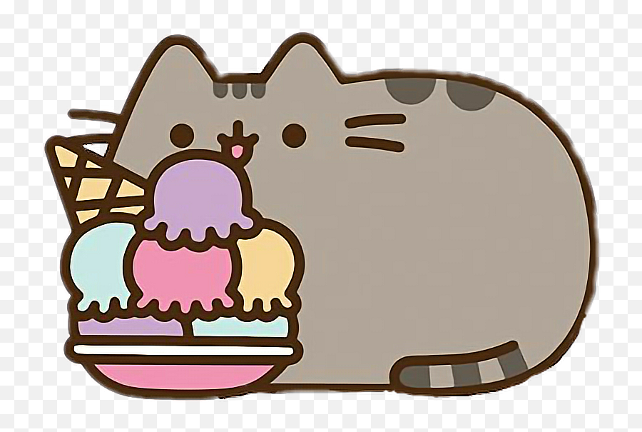 Icecream Pusheen Cat Pusheenthecat - Kawaii Pusheen Cat Cartoon Emoji,Pusheen Cat Emoji