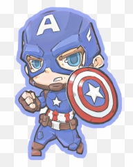 Captain America Chibi Fan Art Captainamerica C - Captain America Sticker Chibi Emoji,Captain America Emoji