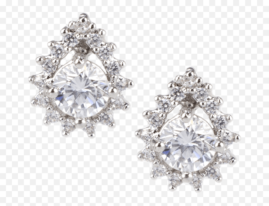 Jardin Jewelry Pear Cz Stud Earrings - Earrings Emoji,Emoji Earrings
