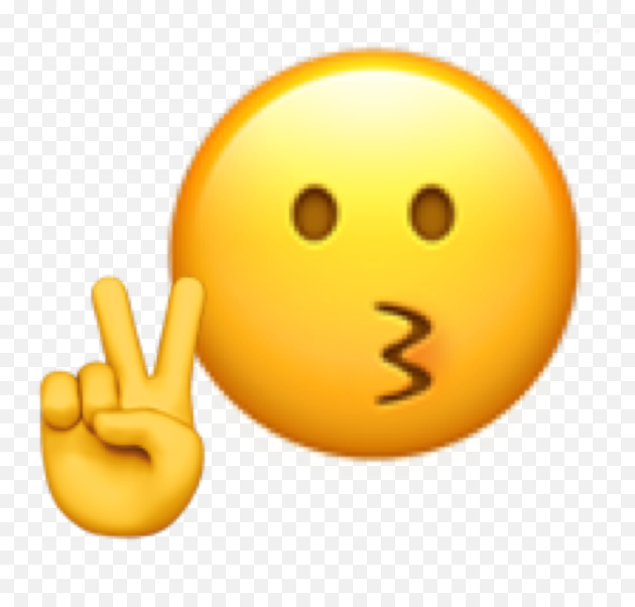 Peace Chillin Wussup Kissy Sticker - Smiley Emoji,Kissie Face Emoji