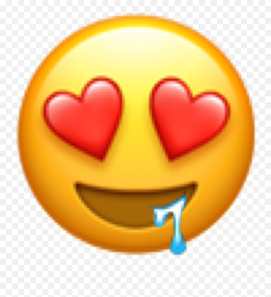 Love Emoji Drool Loveemoji Sticker - Drooling Heart Eyes Emoji,Drool Emoji