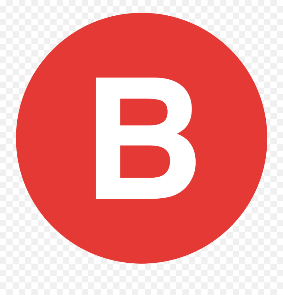 Eo Circle Red White Letter - Letter B In A Circle Emoji,B Letter Emoji
