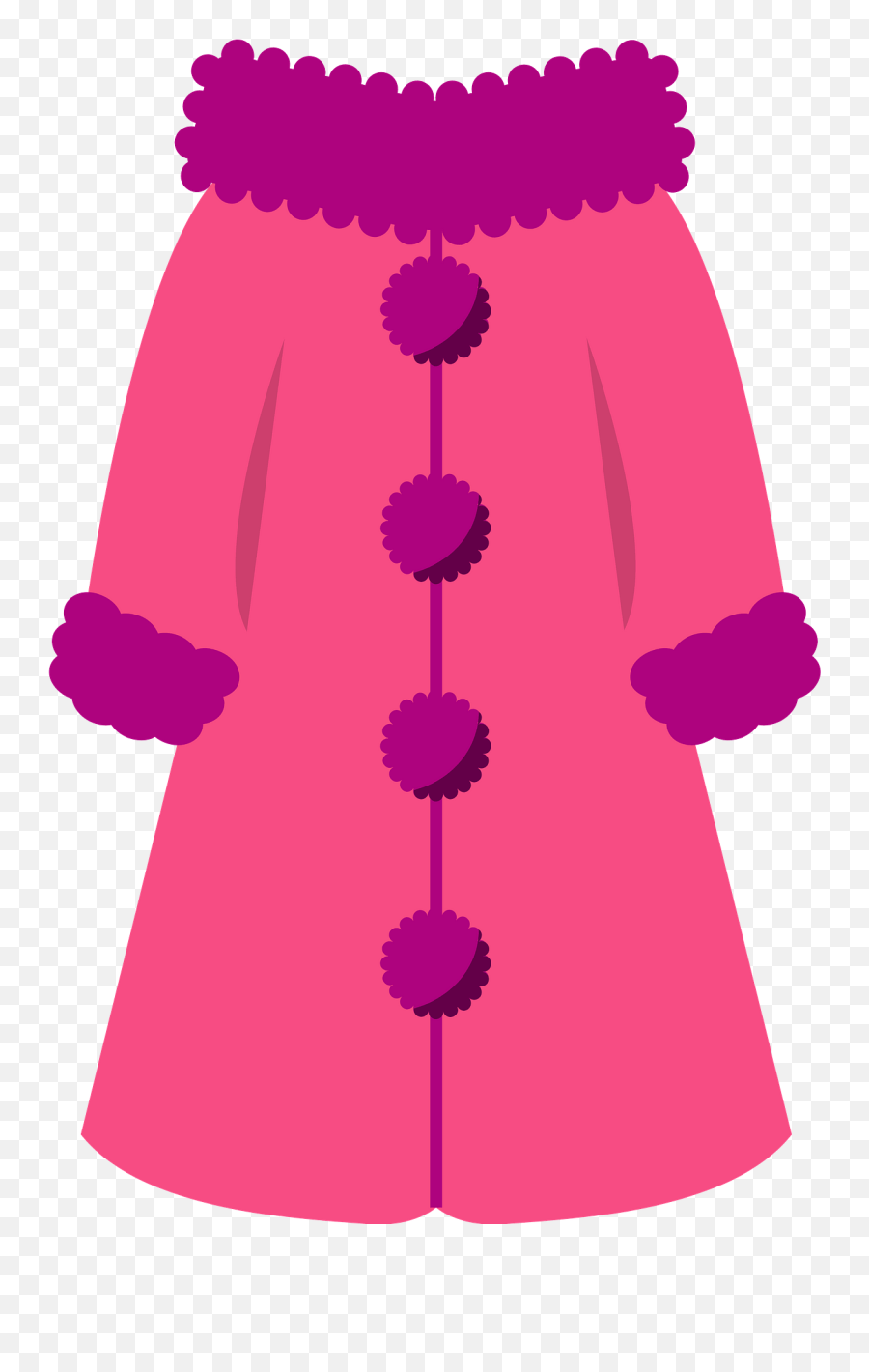 Pink Coat Clipart - Pink Winter Coat Clipart Emoji,Coat Emoji