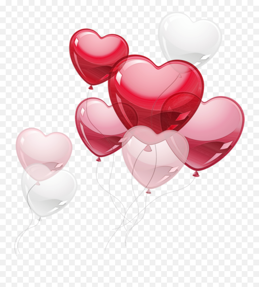 Love Heart Hearts Art Balloons Sticker - Transparent Background Heart Balloons Clipart Emoji,Heart Emoji Balloons