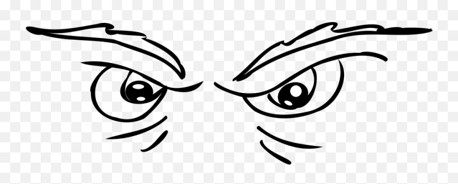 Eyes Evil Angry - Clip Art Scary Eyes Emoji,Stare Emoticon