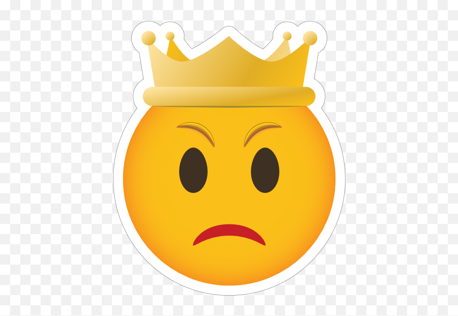 Phone Emoji Sticker Crown Angry - Emoji Kiss Stickers,Angry Emoji Face