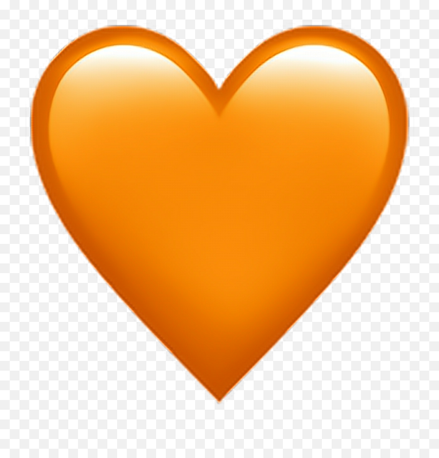 Orange Heart Emoji Emoticon - Orange Heart Emoji Png,The Heart Emoji