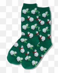 Womens Polar Bears Crew Socks - Emoji